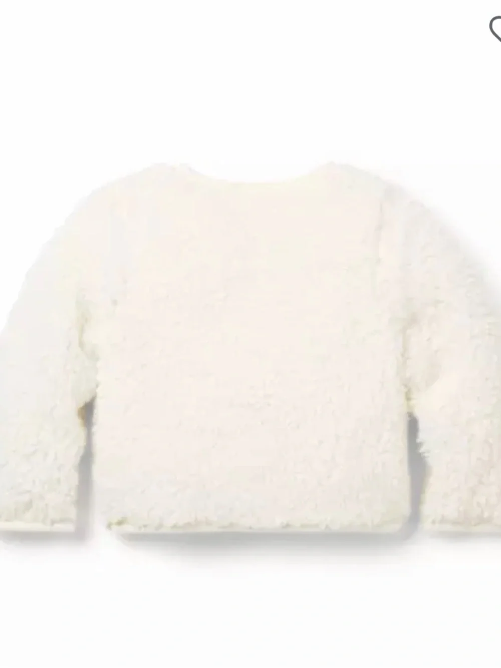 Reversible Janie and Jack Ivory Sherpa Button Jacket